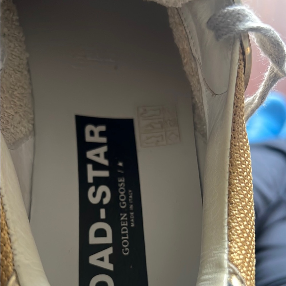 Golden Goose Gold and Silver Sneakers with Supportive Design - Picture 5 of 6